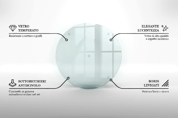 Priehľadná sklenená doska 30 cm