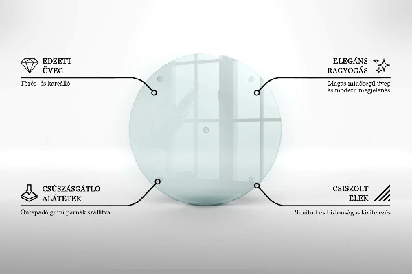 Priehľadná sklenená doska 30 cm