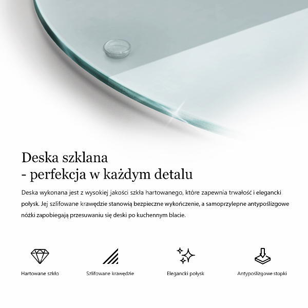 Priehľadná doska na krájanie 40 cm