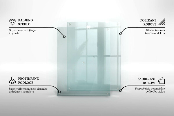 Transparentná sklenená doska 52x40 cm