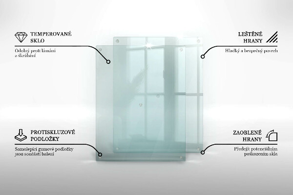 Transparentná sklenená doska 52x40 cm