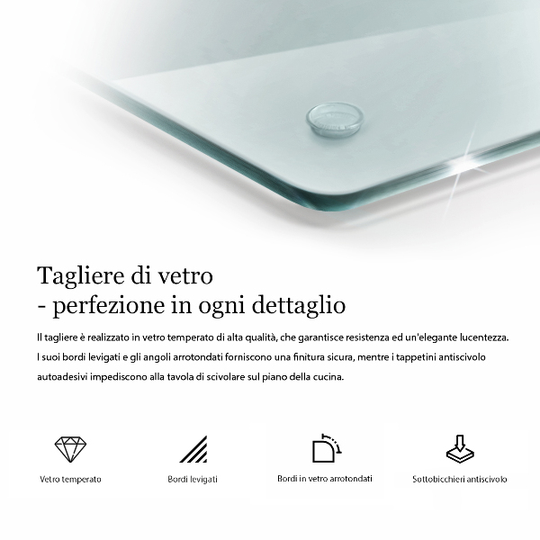 Transparentná sklenená doska 52x40 cm