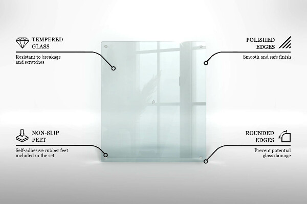 Sklenená priehľadná doska na krájanie 60x52 cm