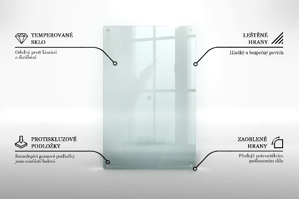 Sklenená transparentná doska na krájanie 80x52 cm