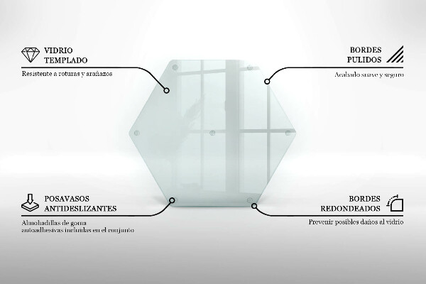 Priehľadná sklenená doska na krájanie 40 cm