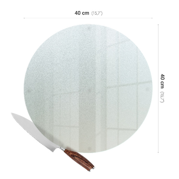 Sklenená doska na krájanie s priemerom 40 cm