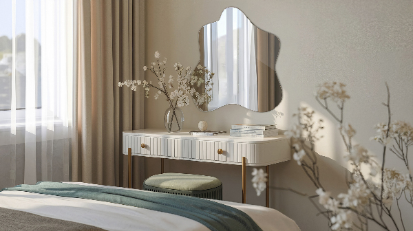 Zrkadlo v tvare škvrny asymetrické 58x58 cm