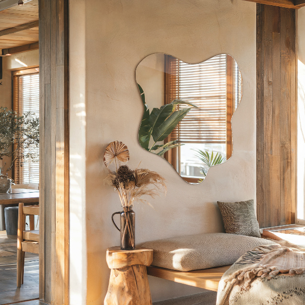 Zrkadlo v tvare škvrny asymetrické 68x67 cm