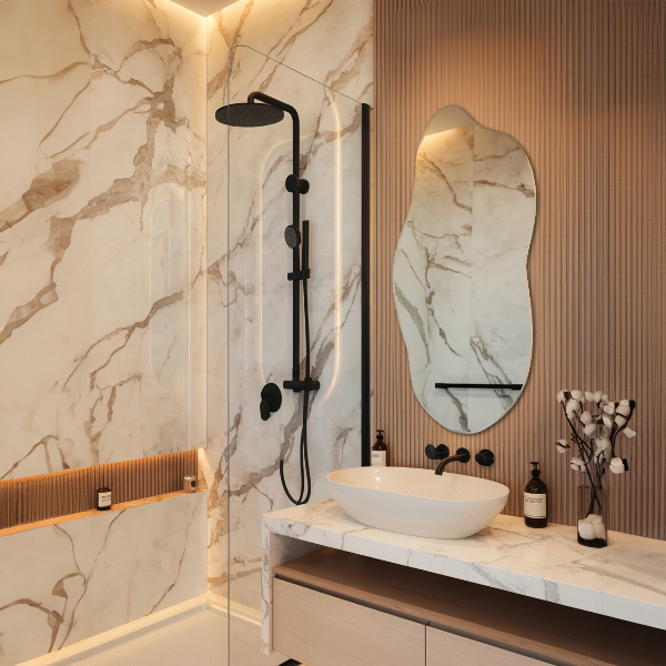 Nepravidelne zrkadlo bez rámu 40x90 cm