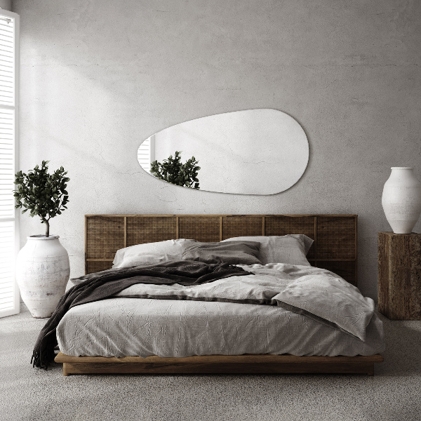 Dizajnové zrkadlo kvapka bez rámu 50x100 cm