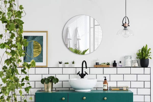 Okrúhle moderné zrkadlo bez rámu fi 40 cm