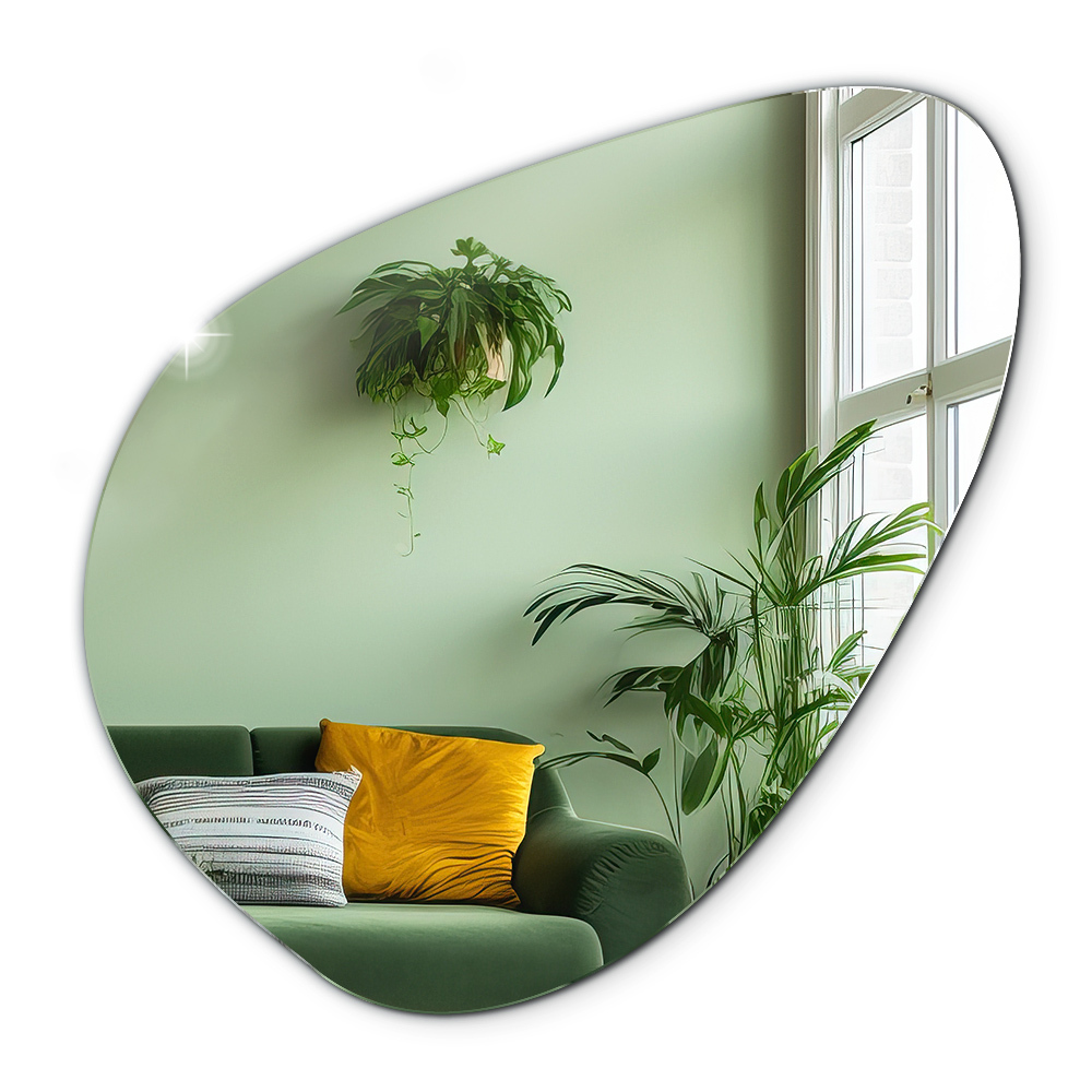 Zrkadlo organické zavesené moderné dekoratívne 68x67 cm