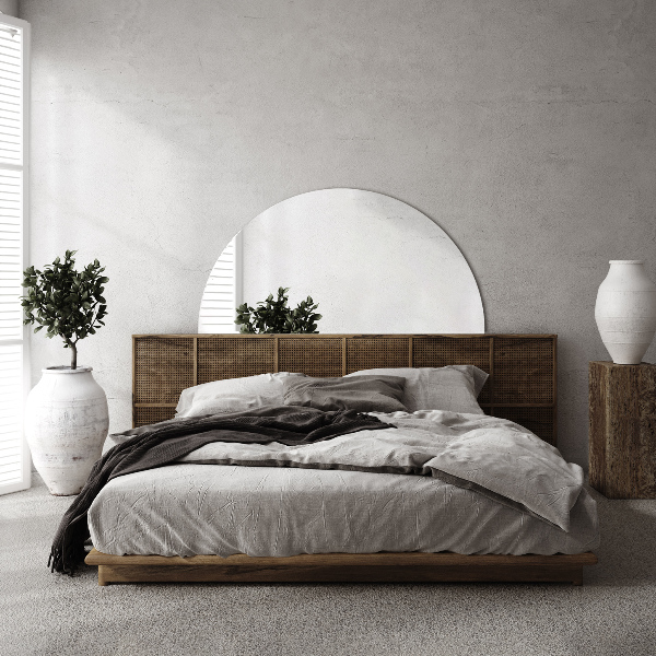 Polkruhové zrkadlo na stenu bez rámu 25x50 cm