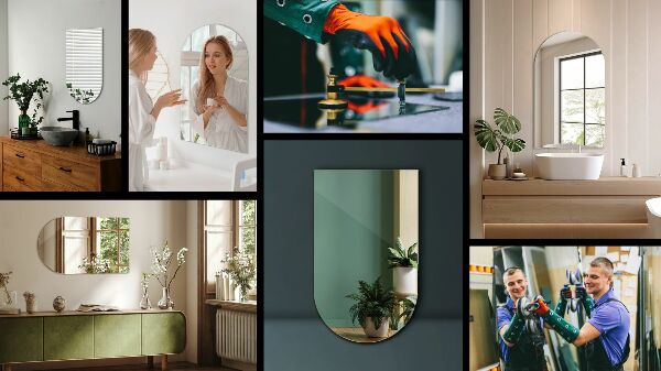 Oblúkové zrkadlo 40x70 cm