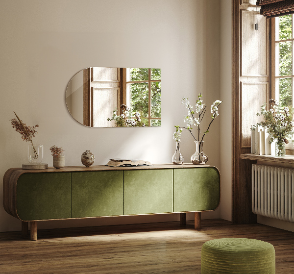 Zaoblené zrkadlo 60x100 cm