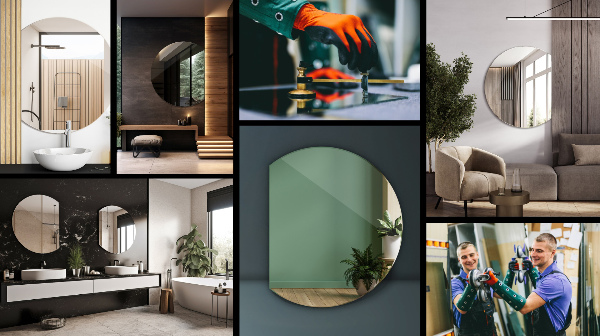 Zrkadlo s vyrezanou stranou 74x90 cm