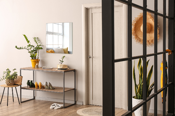 Obdĺžnikové moderné zrkadlo bez rámu 50x50 cm