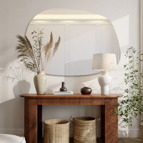 Nepravidelne zrkadlo v tvare škvrny 49x34 cm