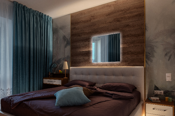 Podsvietene obdĺžnikové zrkadlo do kupelne 50x50 cm