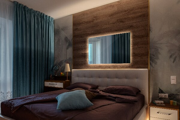 Obdĺžnikové zrkadlo do kupelne s led 70x50 cm