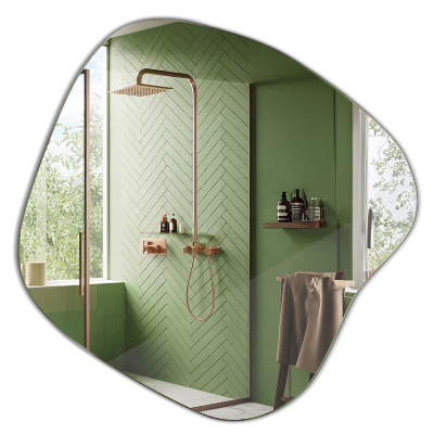 Asymetrické zrkadlo škvrna originál 48x48 cm