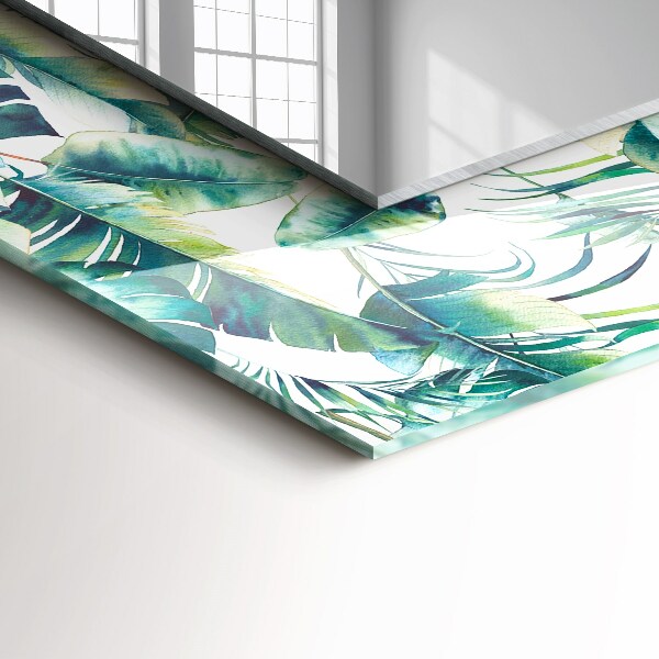 Zrkadlo rám s potlačou Zelené tropické listy