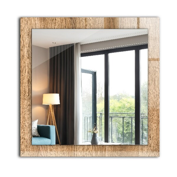 Dekoračné zrkadlo na stenu Drevená textúra