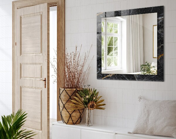 Dekoračné zrkadlo Čierne mramorové žilkovanie