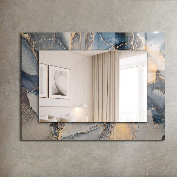 Dekoračné zrkadlo na stenu Abstraktné umenie modrá