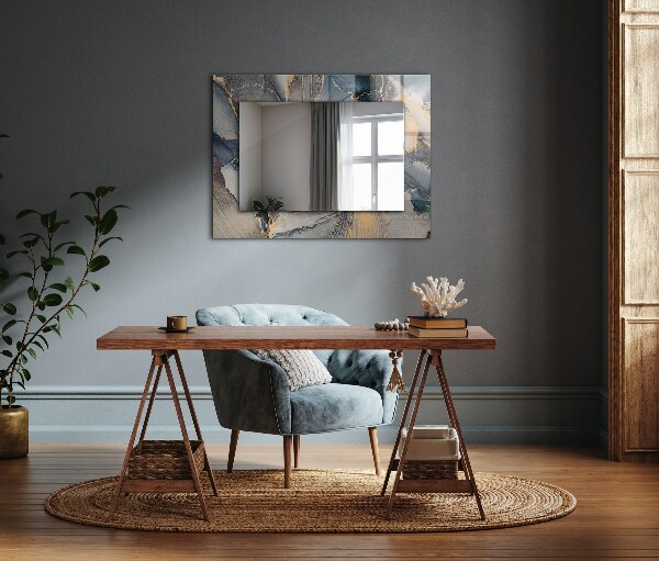 Dekoračné zrkadlo na stenu Abstraktné umenie modrá