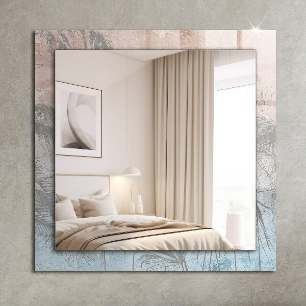 Zrkadlo s potlačeným rámom Pastelové rastliny