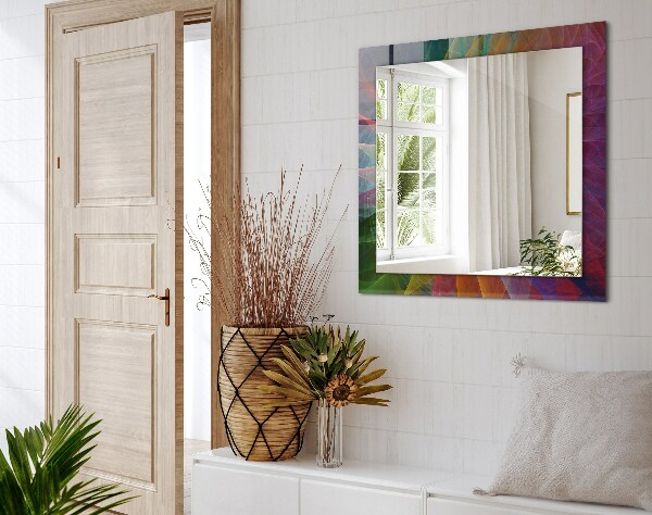 Zrkadlo s motívom Farebná abstraktná špirála