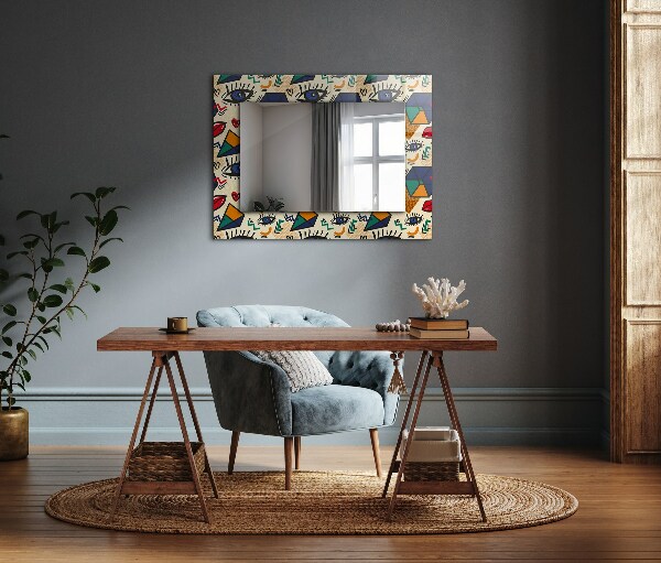 Dekoračné zrkadlo Tvary očí a úst