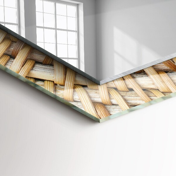 Zrkadlo s potlačeným rámom Prútený vrkoč