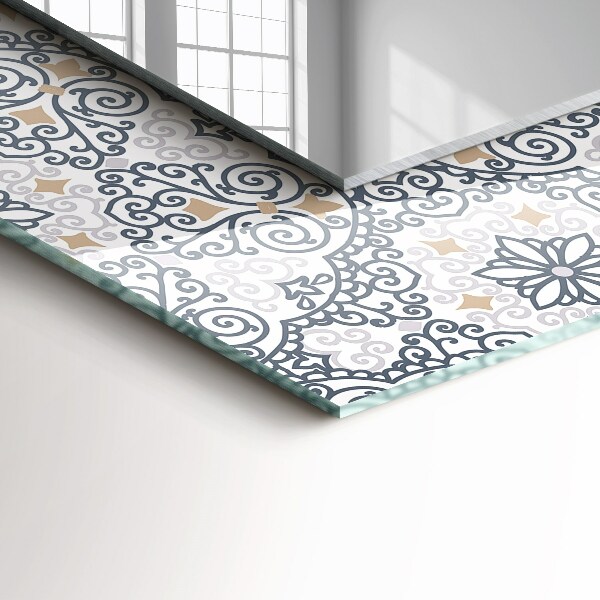 Zrkadlo rám s potlačou Ozdoby so vzorom dlaždíc