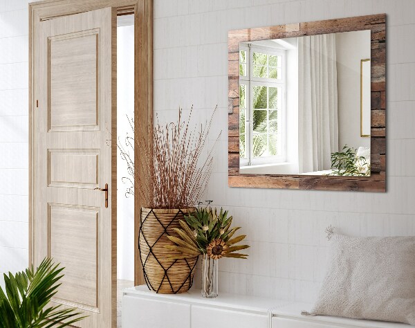 Zrkadlo rám s potlačou Drevená obložená stena