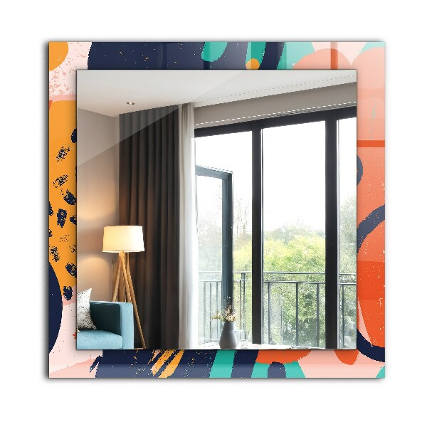 Dekoračné zrkadlo na stenu Abstraktná farebná grafika