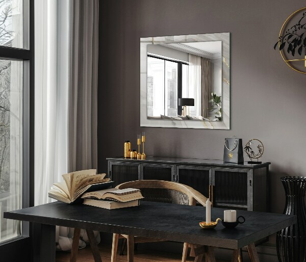 Zrkadlo rám s potlačou Sivý mramor