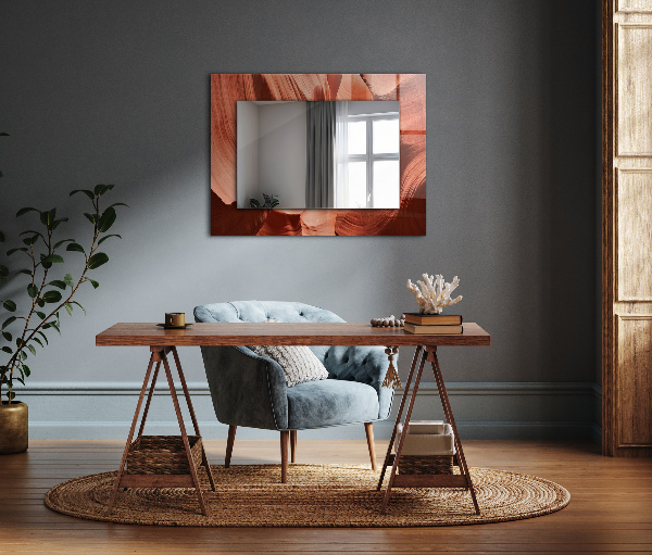 Zrkadlo s potlačeným rámom Skala v púštnom kaňone