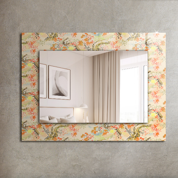 Dekoračné zrkadlo na stenu Japonská záhrada