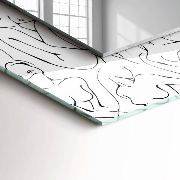 Zrkadlo s motívom Náčrt ženských siluet