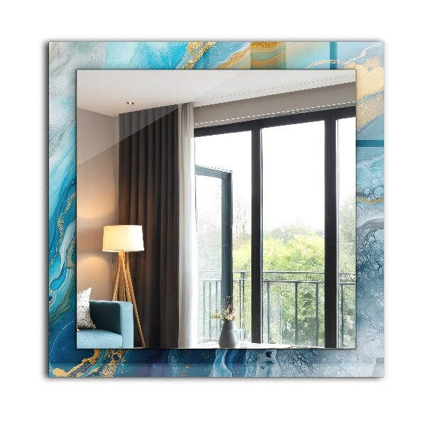 Dekoračné zrkadlo Abstraktná mramorová živica