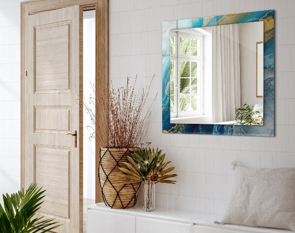 Dekoračné zrkadlo Abstraktná mramorová živica