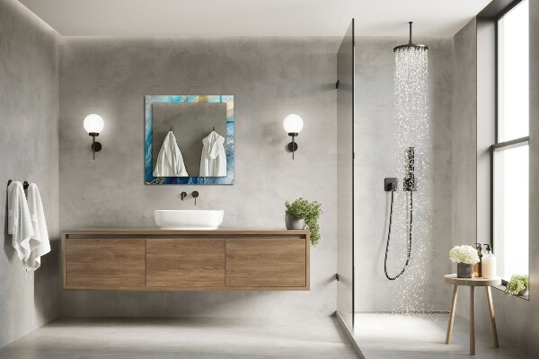 Dekoračné zrkadlo Abstraktná mramorová živica