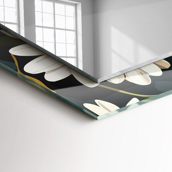 Zrkadlo s motívom Biele listy sedmokrásky