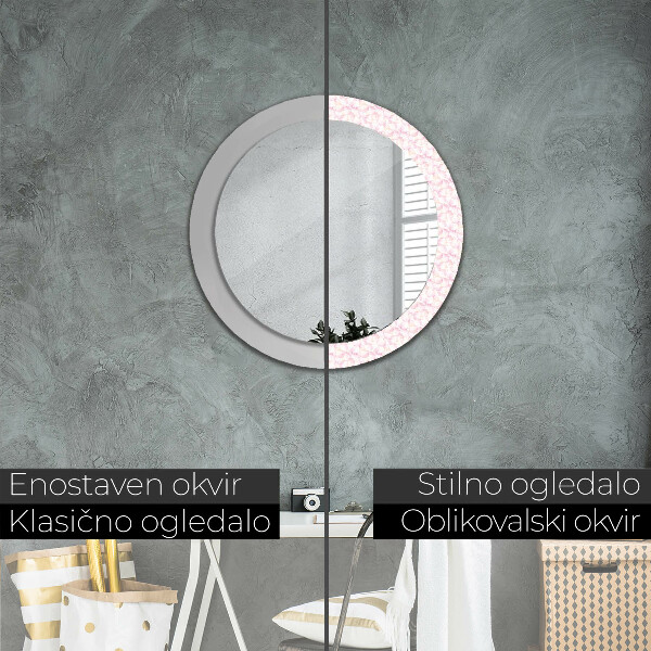 Okvetné lístky kvetov Okrúhle dekoračné zrkadlo