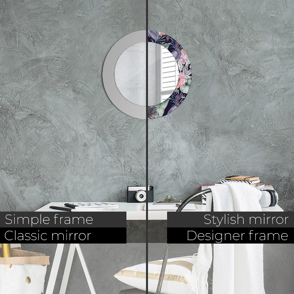 Vtáky Okrúhle dekoračné zrkadlo na stenu