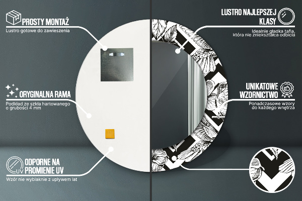 Kolibrík Okrúhle dekoračné zrkadlo