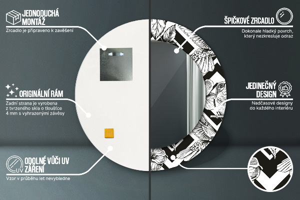Kolibrík Okrúhle dekoračné zrkadlo