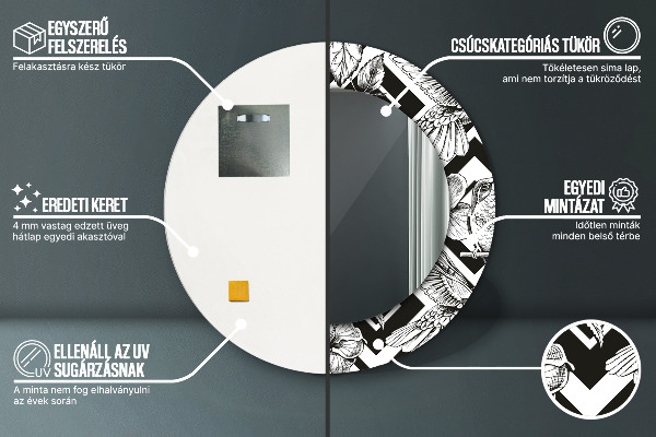 Kolibrík Okrúhle dekoračné zrkadlo